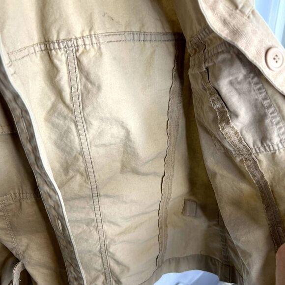 Liz Claiborne Cotton Khaki Utility Field Jacket Size Small - Picture 6 of 10